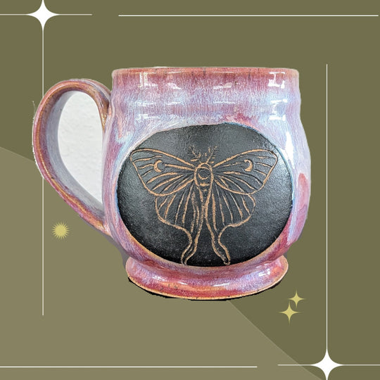 Luna Moth Mug by Moonrise Pottery