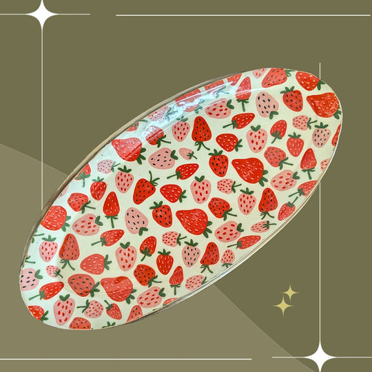 Strawberry tray dish by Moonrise Pottery