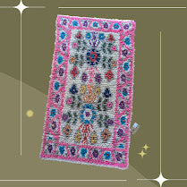 Hand Loomed Momo Floral Rugs by Girón Guatemalan Home and Decor