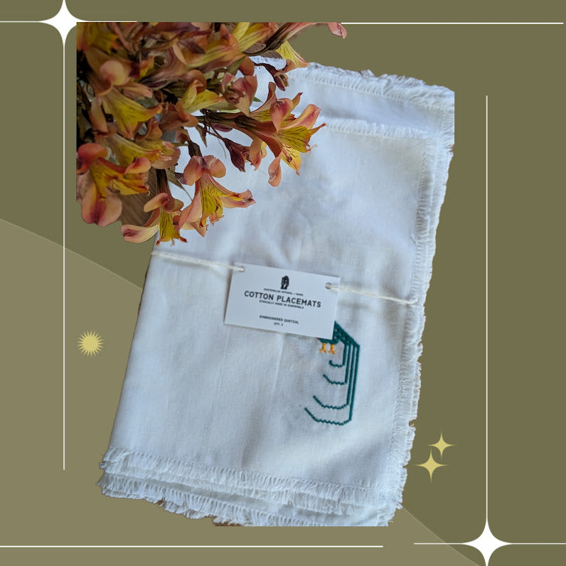 Napkin + Placemat Set (2 of Each) by Girón Guatemalan Home and Decor