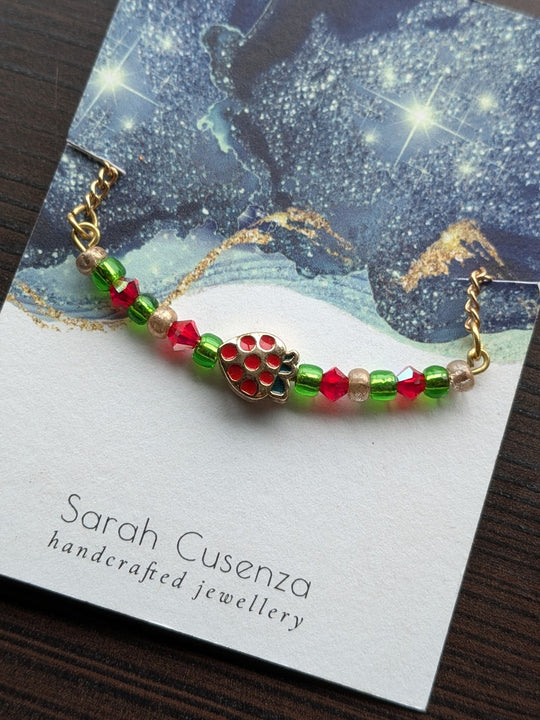 The Strawberry Charm Necklace by The Enchanted Abalone