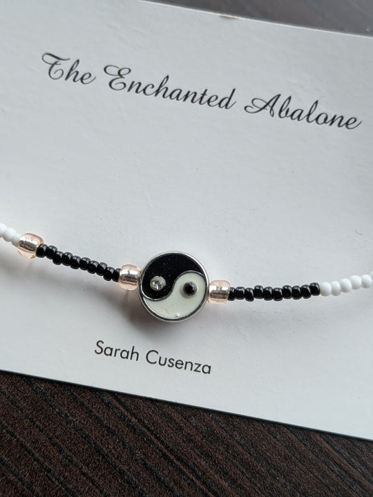Yin Yang Beaded Bracelet by The Enchanted Abalone