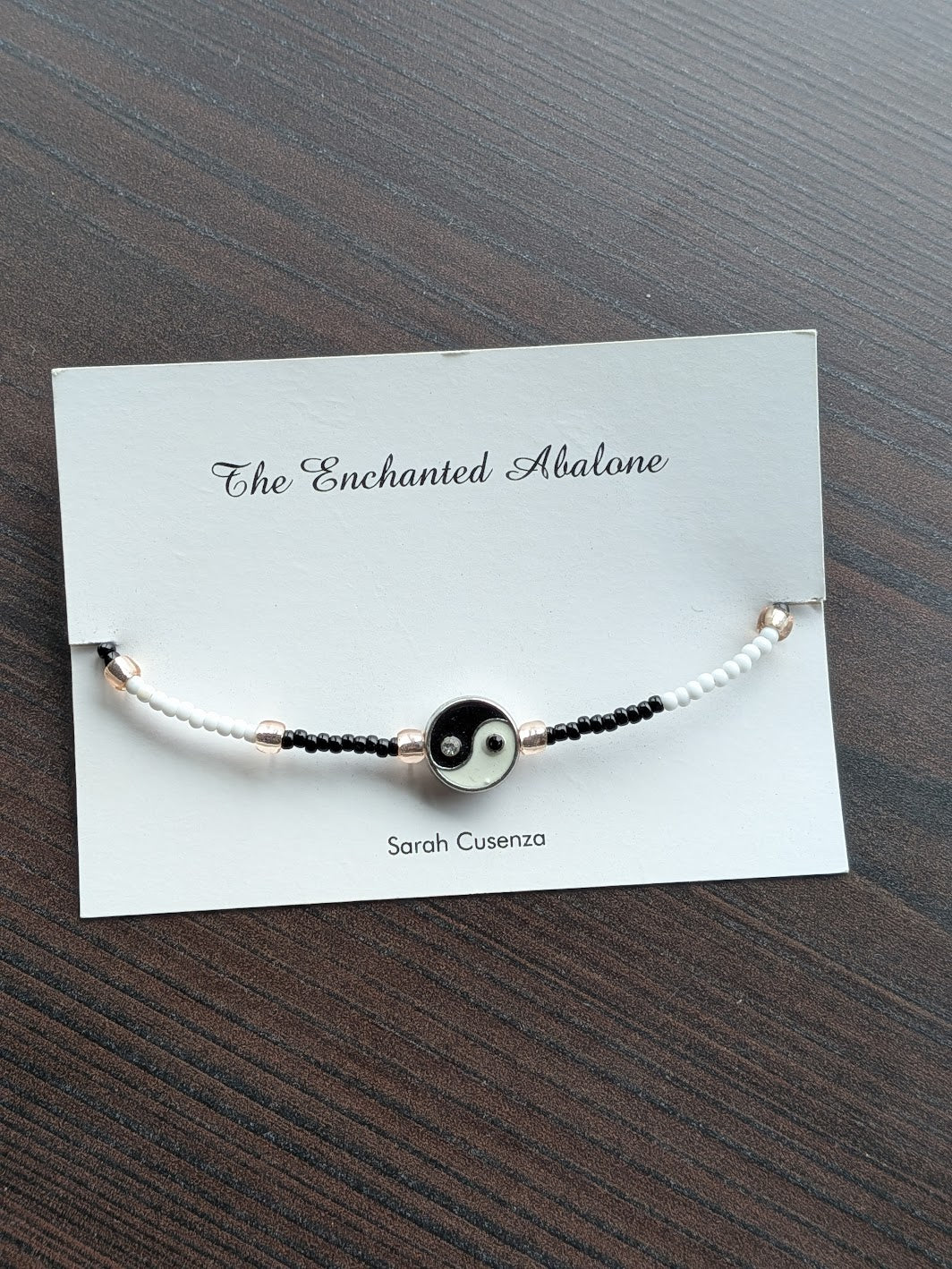 Yin Yang Beaded Bracelet by The Enchanted Abalone