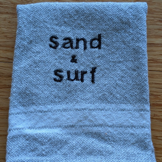 Mini Embroidered Tea Towels by Unpacka