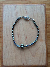 Genuine freshwater peacock pearl with hematite beads by Sunny Z Jewelry