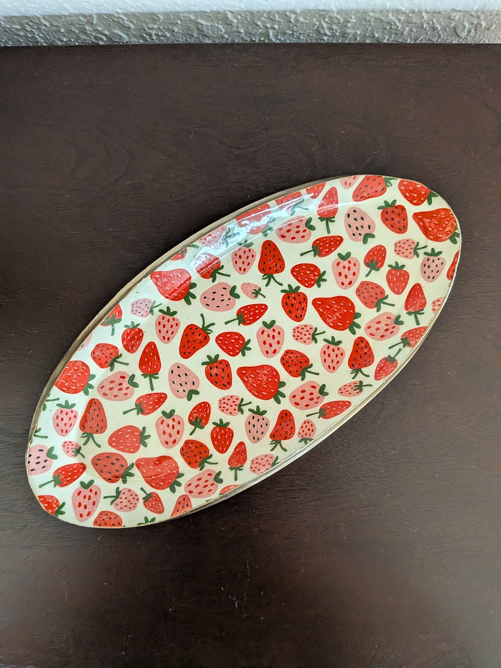 Strawberry tray dish by Moonrise Pottery