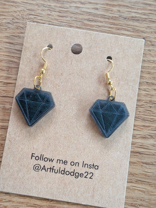 Diamond Acrylic Earrings by The Artful Dodge
