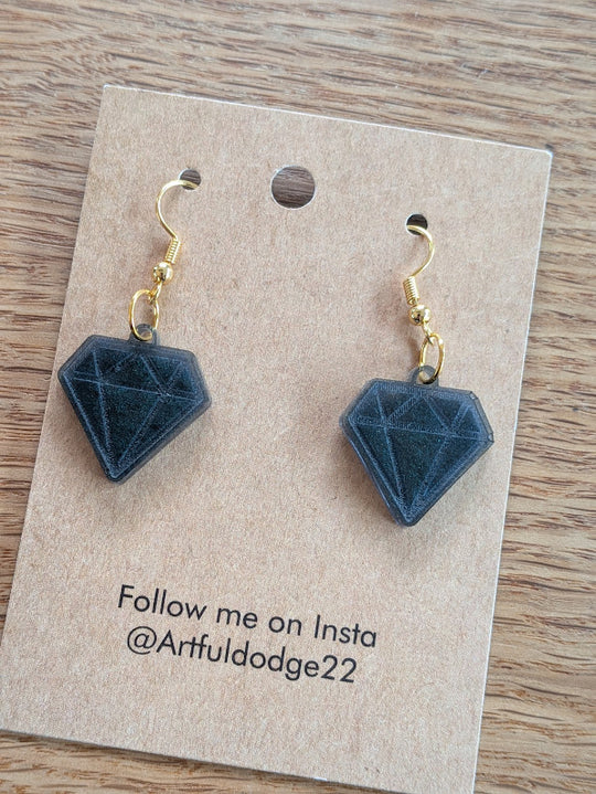Diamond Acrylic Earrings by The Artful Dodge