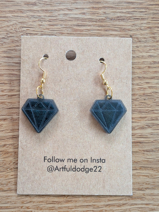 Diamond Acrylic Earrings by The Artful Dodge