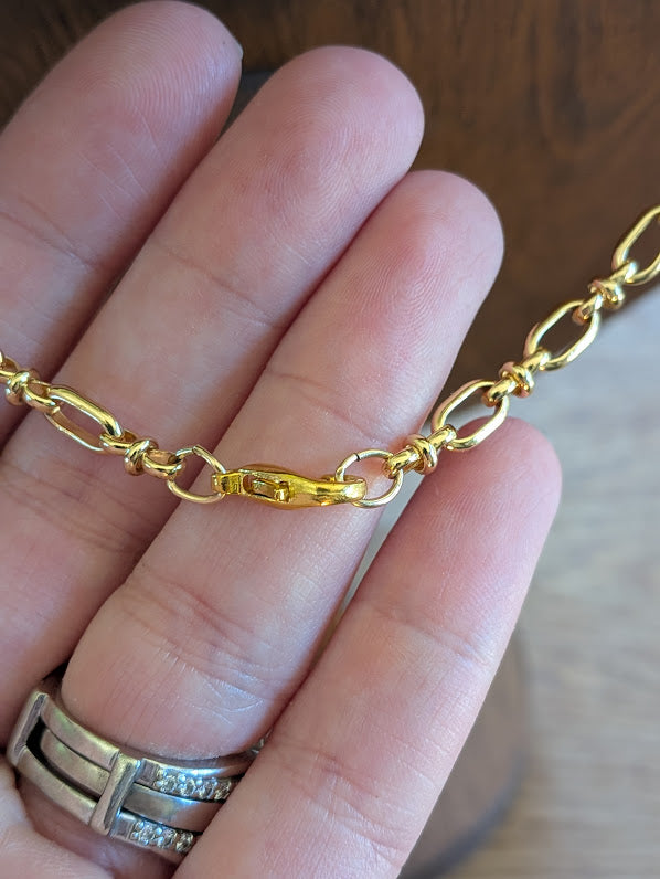 Natural Chalcedony stone on 14k gold plated chain by Sunny Z Jewelry Design