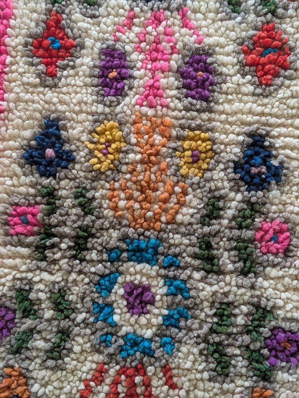 Hand Loomed Momo Floral Rugs by Girón Guatemalan Home and Decor