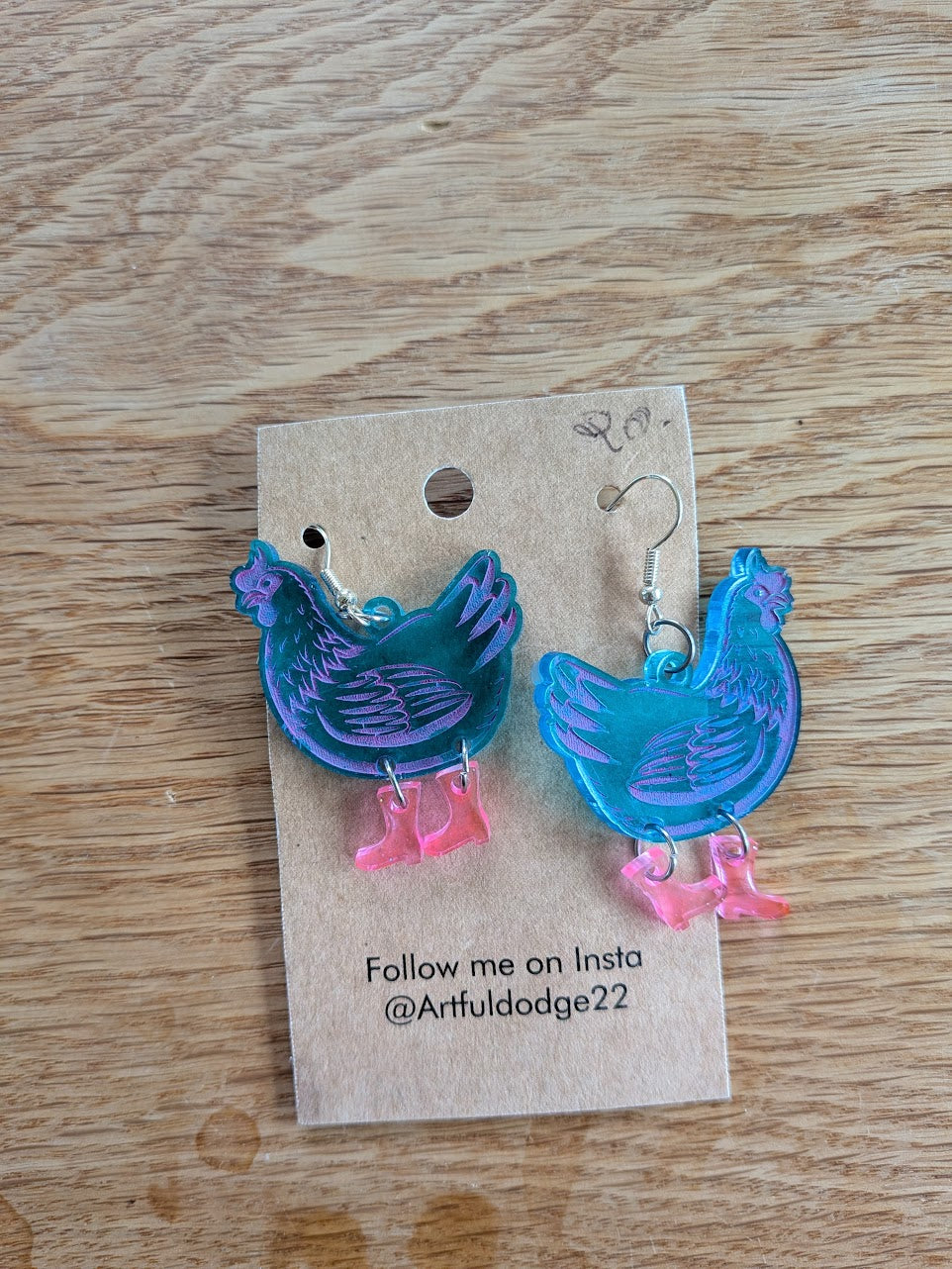 Chicken Earrings by the ArtfulDodge