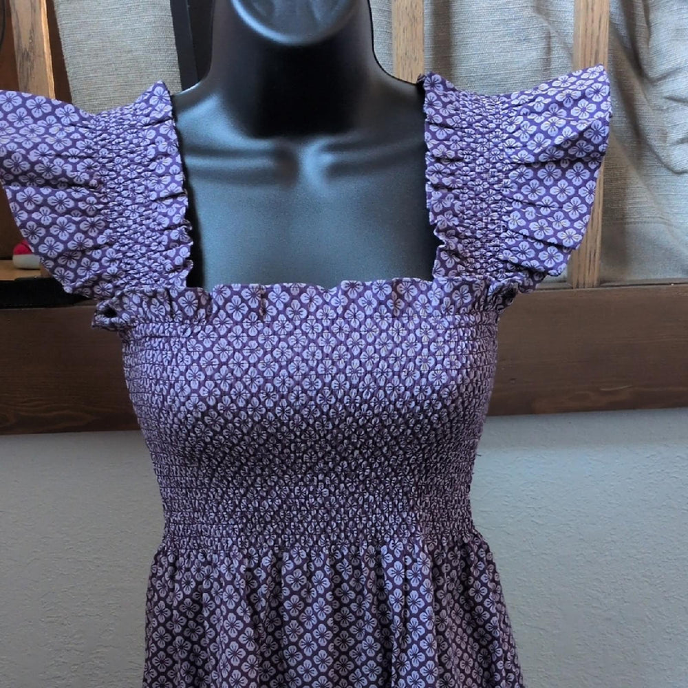 Hill House Home Plum Jacquard Ellie Nap Dress - Extra Extra Small