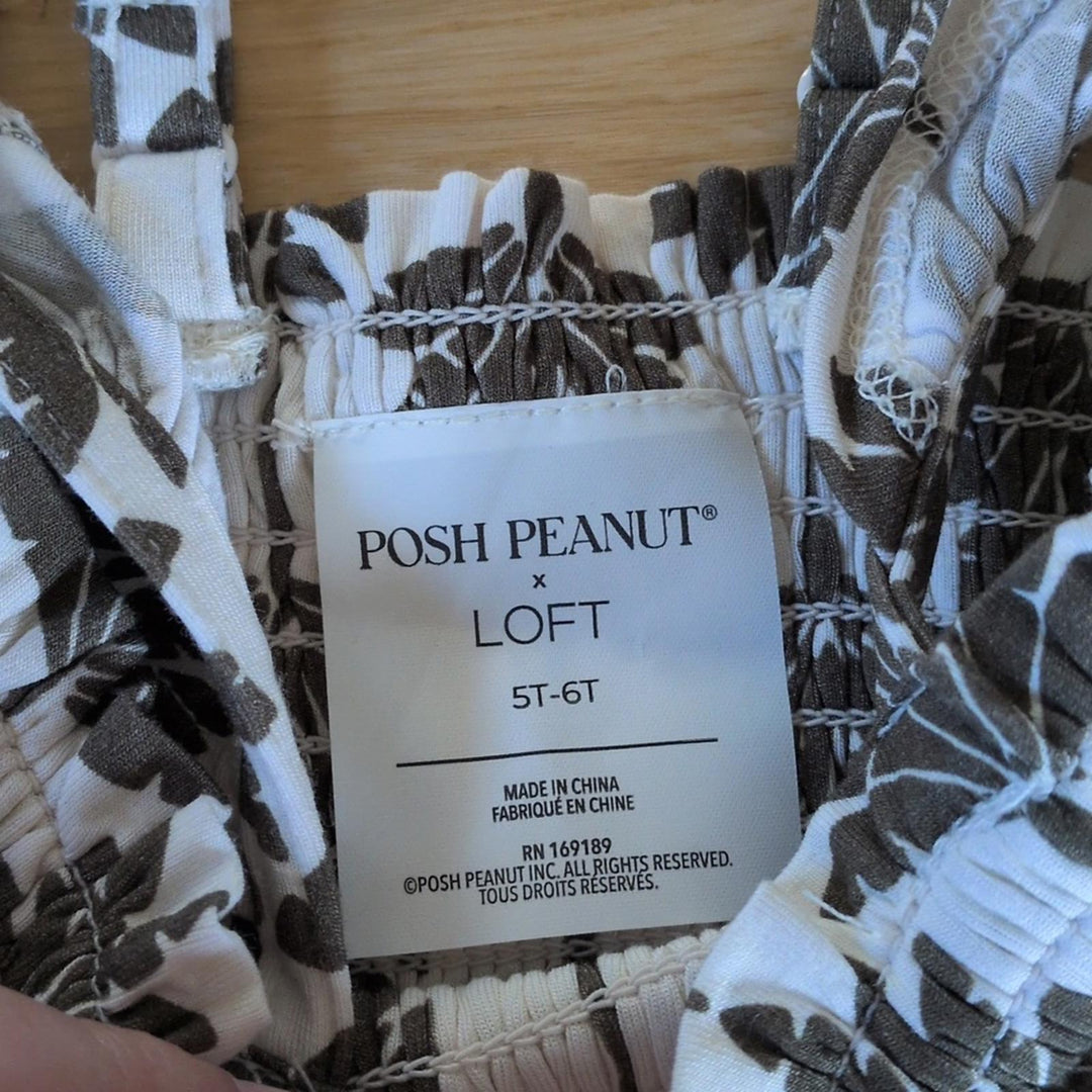 Girls Posh Peanut X Loft Palm Dress - 5T