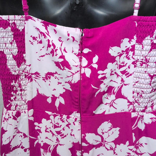 Abercrombie Ruffle Drama Maxi Dress In Pink Rose Floral - Medium