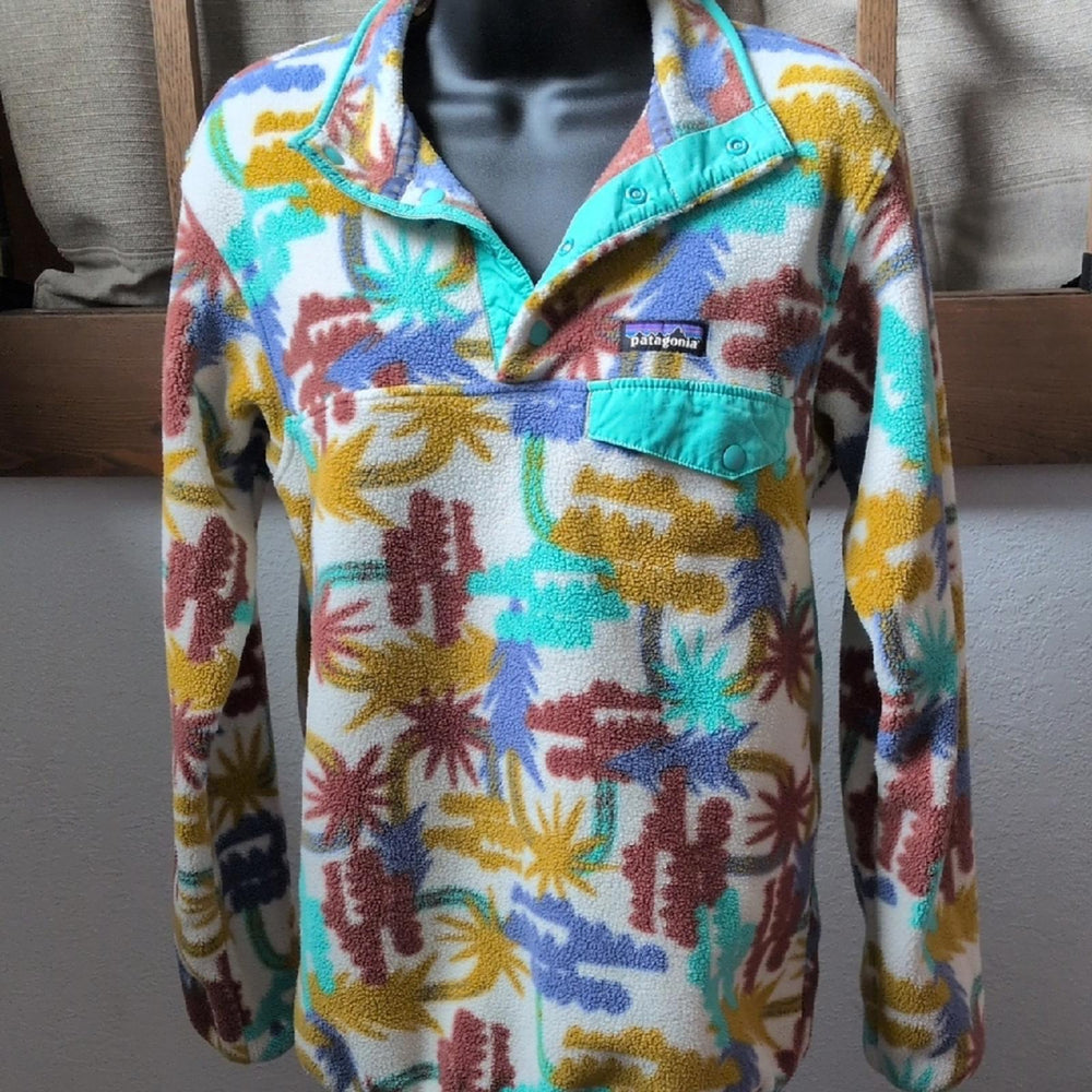 Patagonia Aztec Trees Print Synchilla - XS