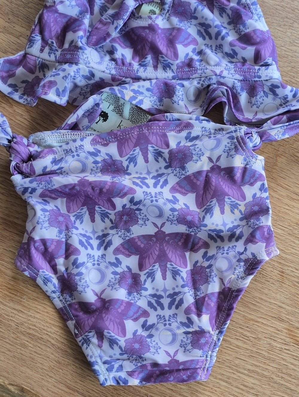 Kate Quinn Baby Girl Tie Bow Bikini In Forest Butterfly Moon 18-24 Mo