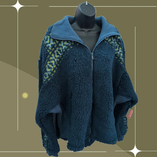 Free People Snowy Peaks Embroidered Fleece Jacket - Medium