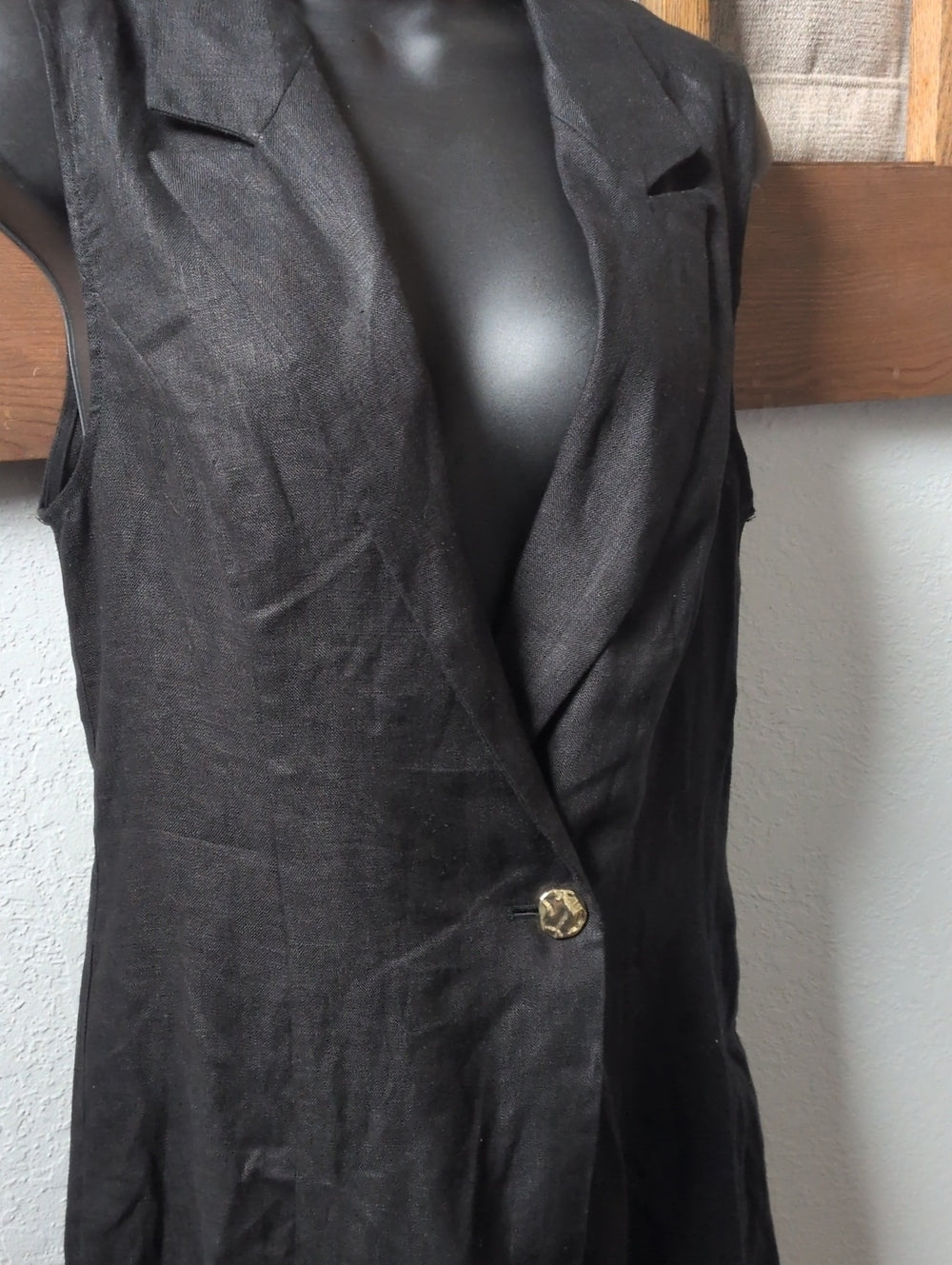 Dissh Cora Black Linen Dress Size US 6