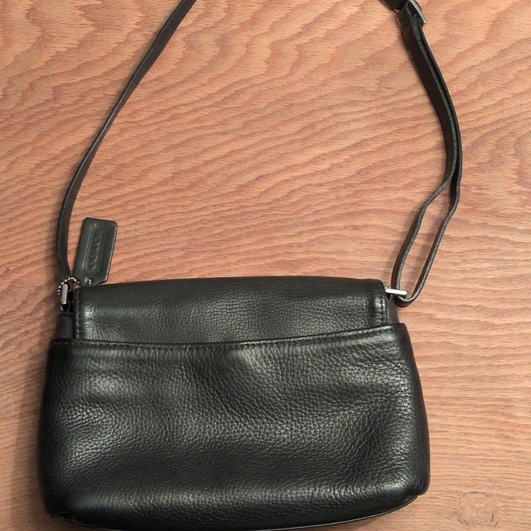 Vintage Coach Hudson Flap Pebble Leather Bag