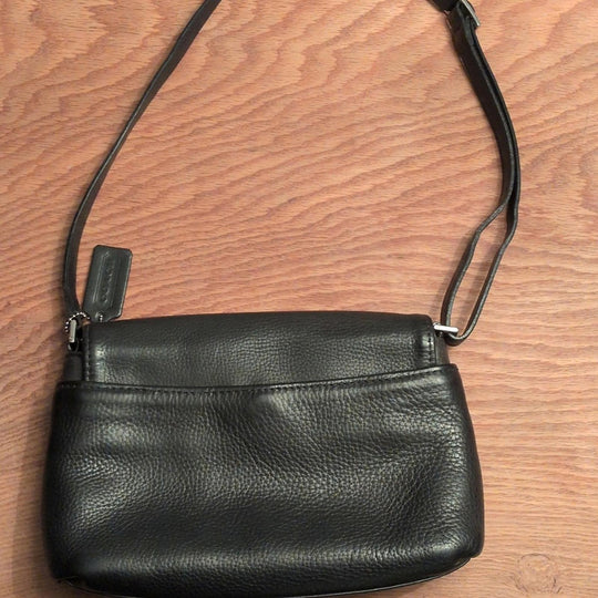 Vintage Coach Hudson Flap Pebble Leather Bag