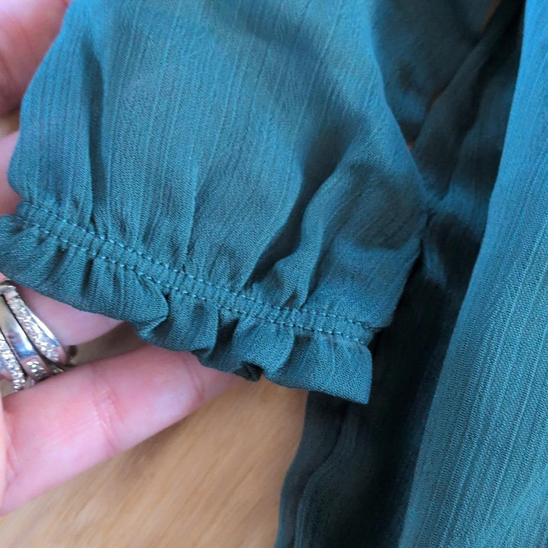 Carter's Just One You Girls Green Long Sleeve Dress. - 9 - 12 Months