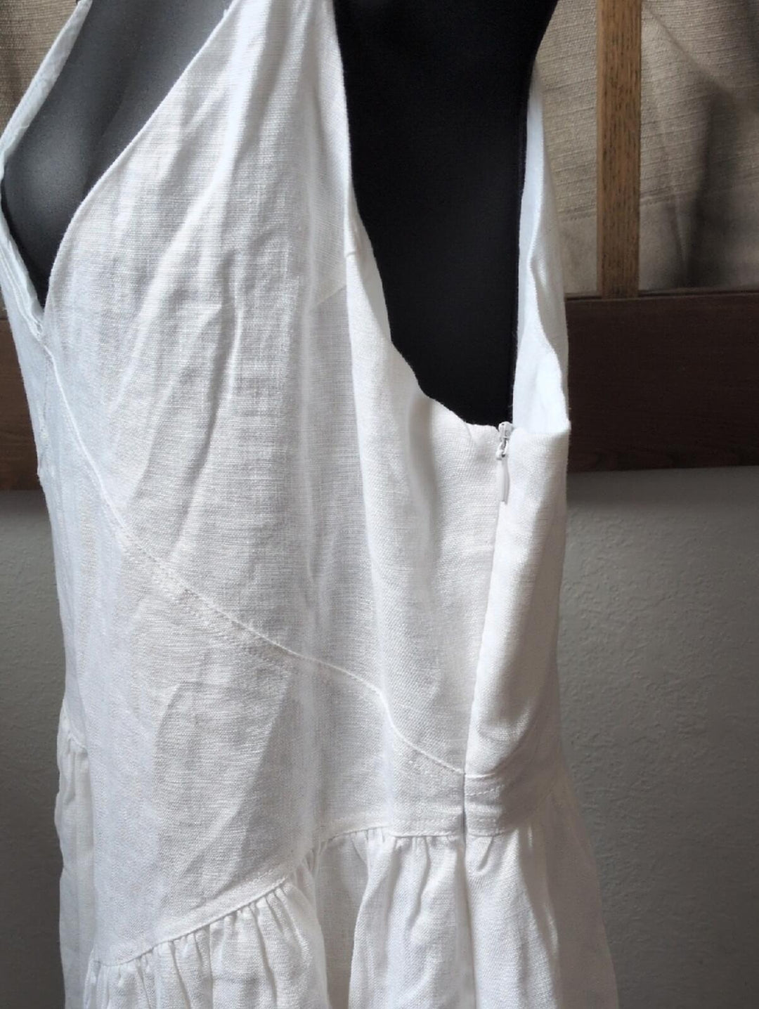 Dissh Lexi Midi Linen Dress In White - US 12
