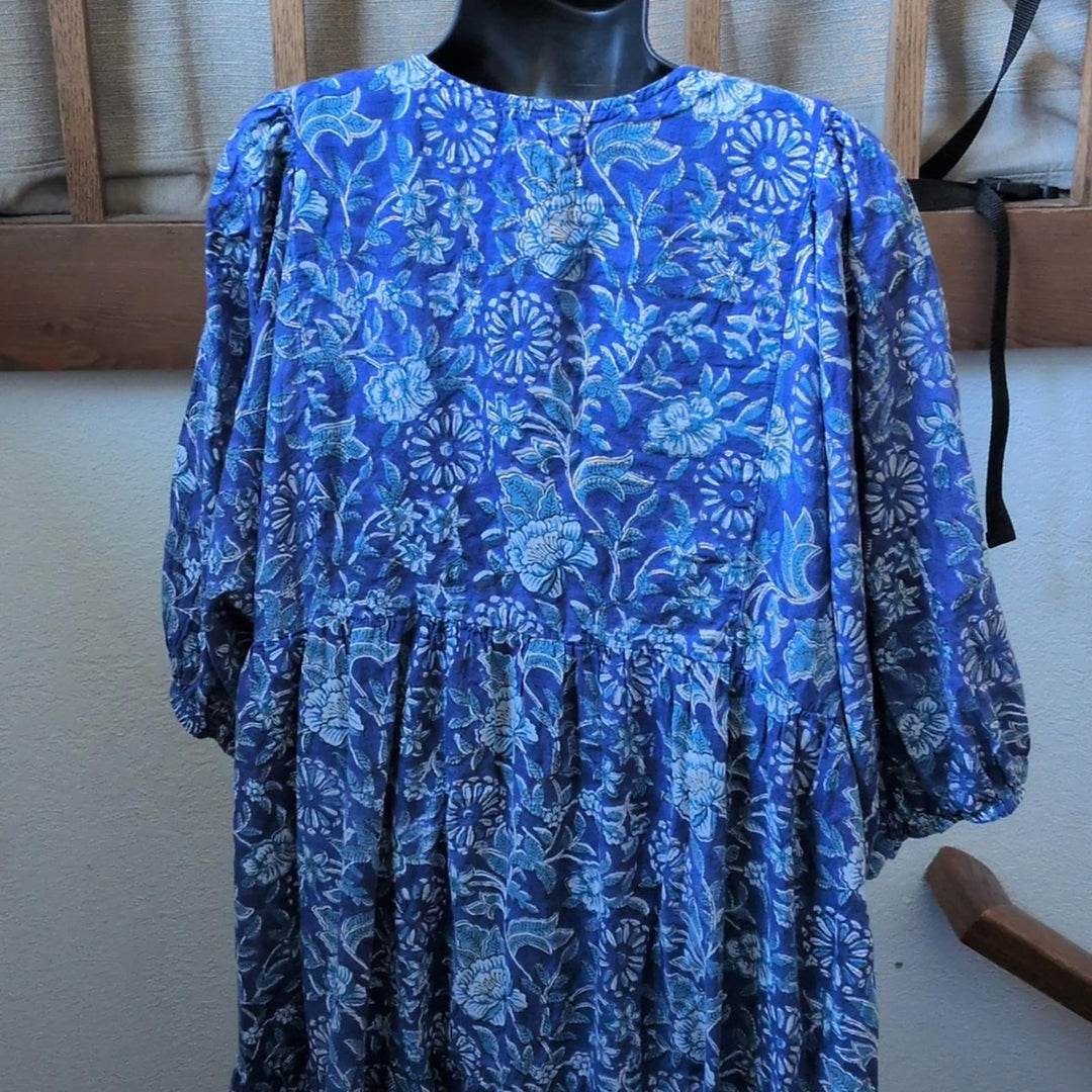 River Goddess Co Aqua Indian Rose Neera Maxi  - M/L