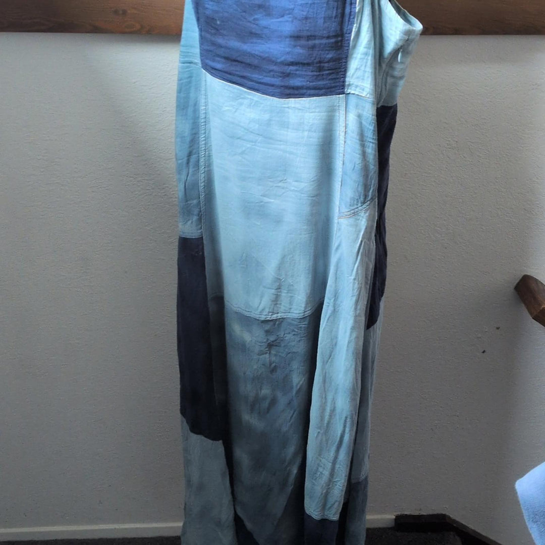 Gap Patchwork Denim Maxi Dress - Medium