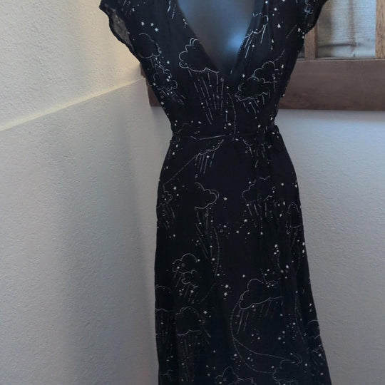 Rare Reformation Carina Dreamscape Rain Cloud Wrap Dress - XS