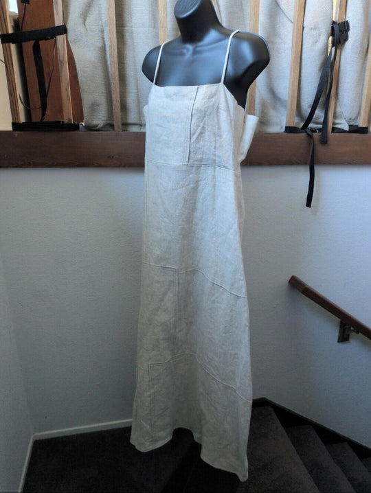 Dissh Catie Linen Natural Patchwork Dress - US 8