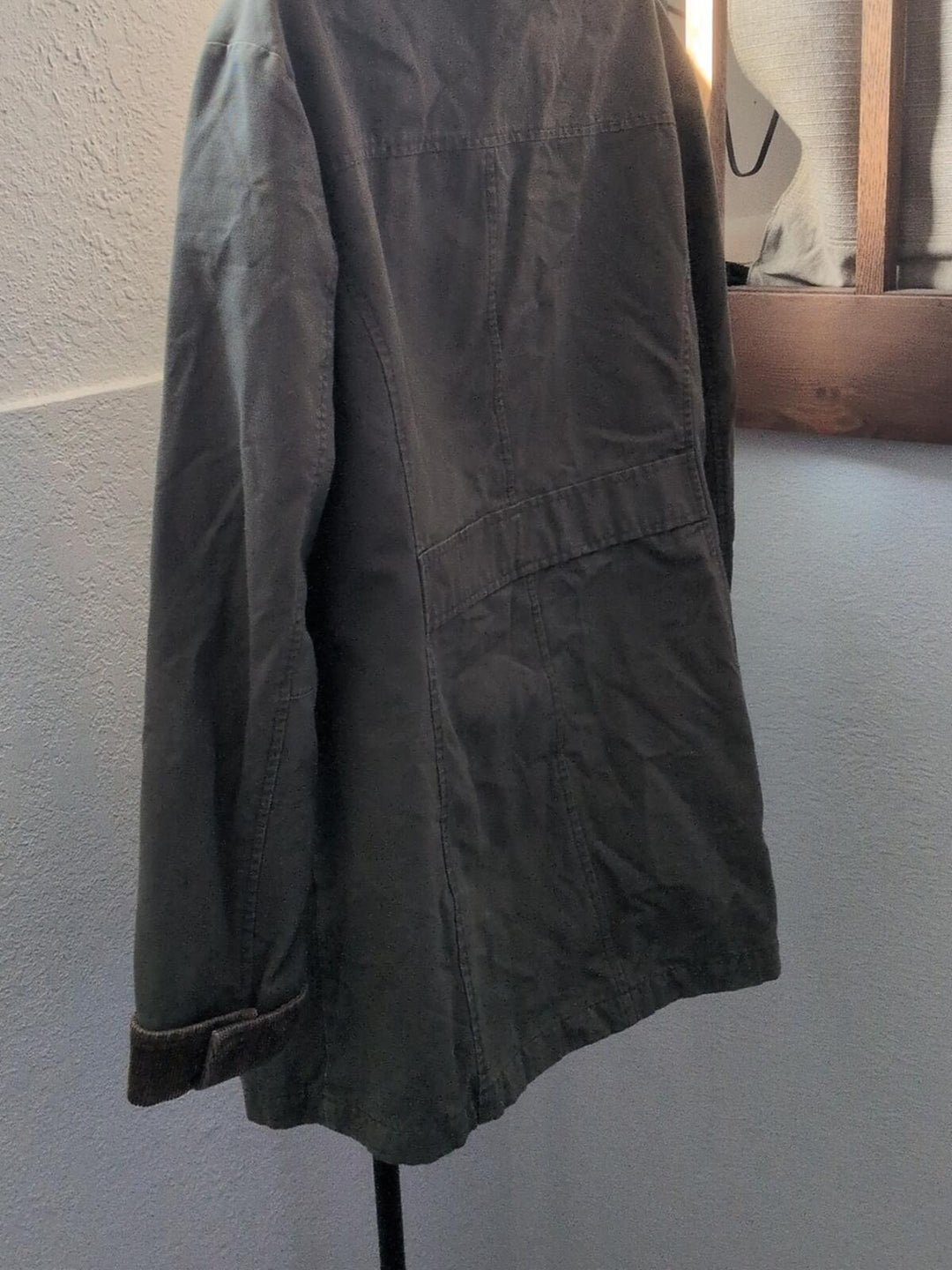 LL Bean Tiktok Viral Olive Green And Brown Corduroy Chore Barn Coat - Medium