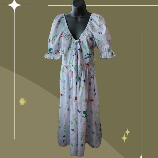 Hill House Ophelia midi sea creatures dress