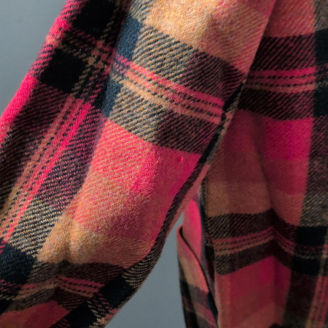 Vintage Knockabouts By Pendleton Plaid Wool Duffle Coat -Vintage size 8