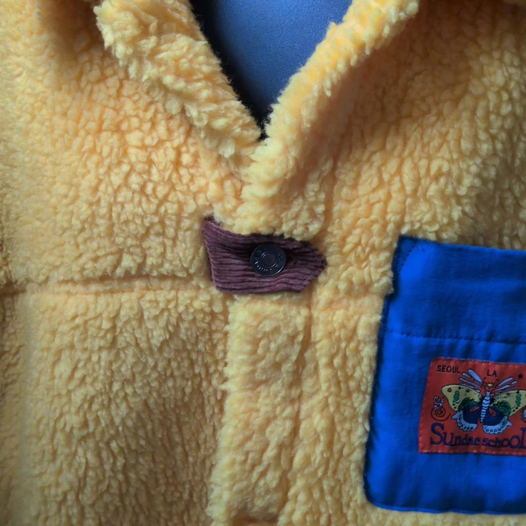 Sundae School Tiger Butterfly Fleece Jacket - Small