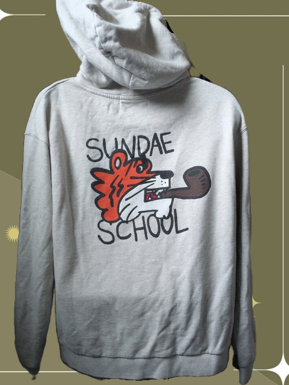 Sundae School Smoking Tiger Hoodie - M
