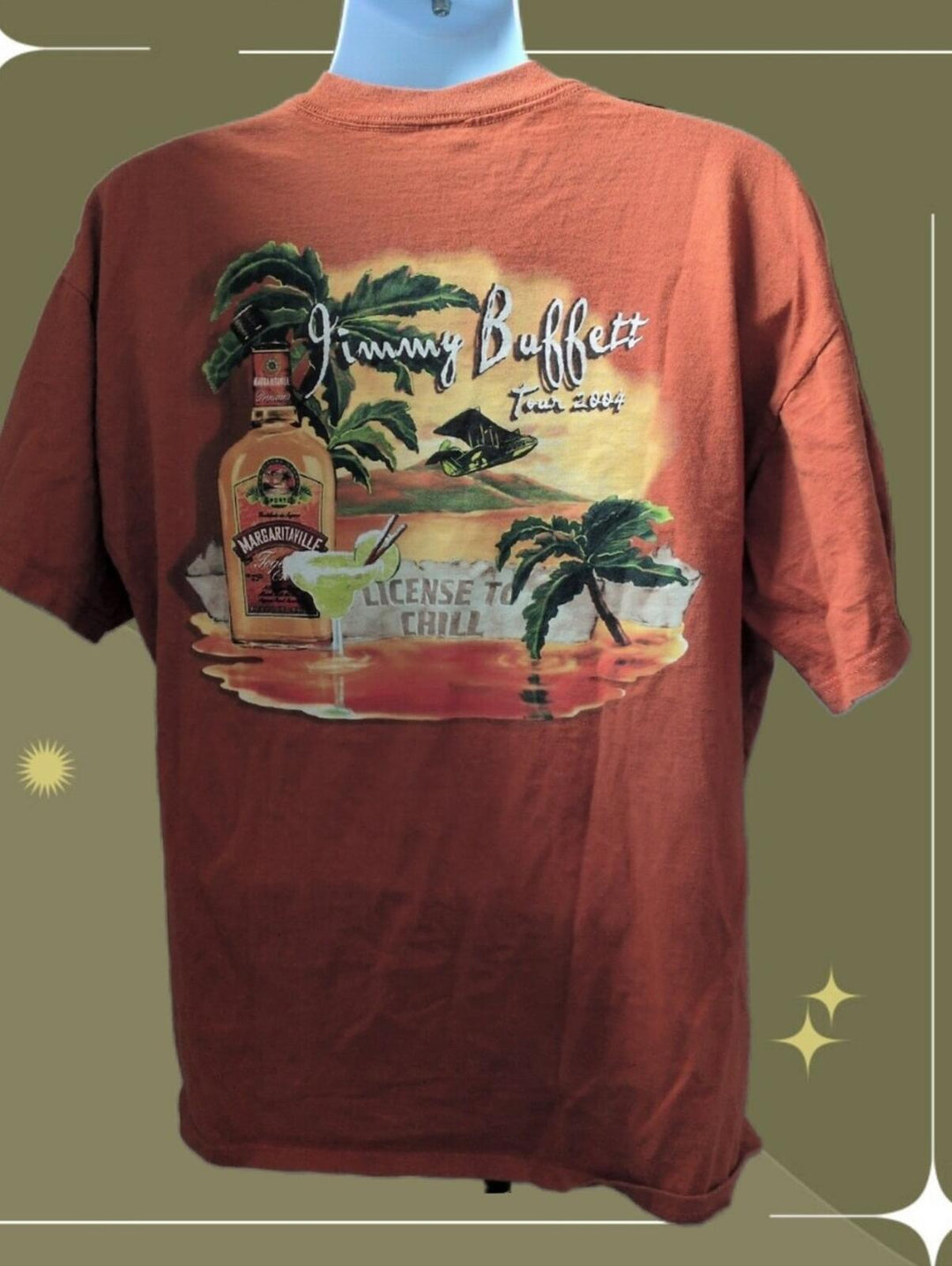Jimmy Buffett 2004 License To Chill Tour Shirt - Est. Size XL/XXL