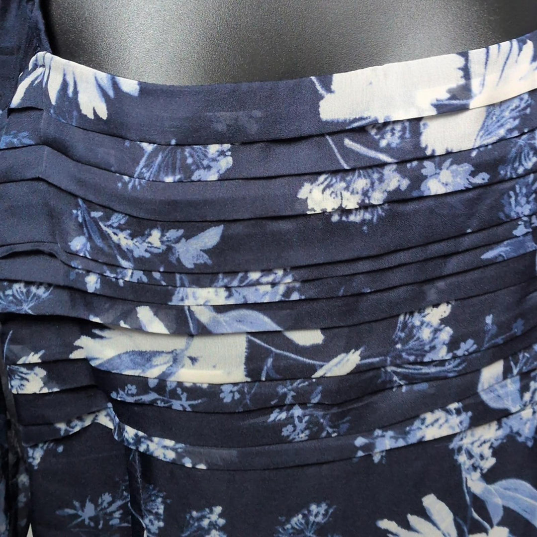 Abercrombie And Fitch Long Sleeve Emerson Chiffon Dress - Large