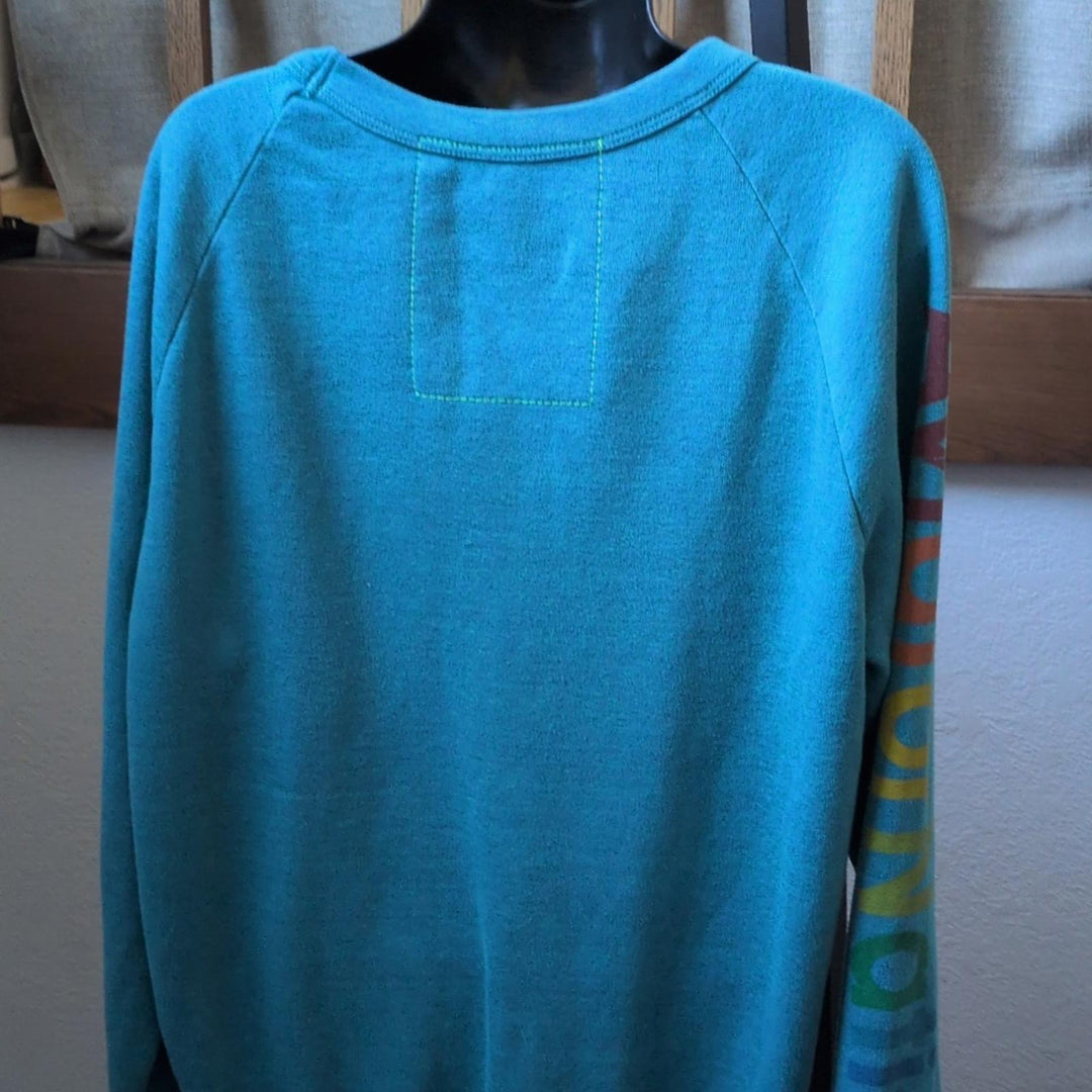 Aviator Nation Teal Venice California Crew Neck