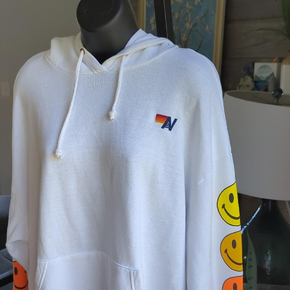 Aviator Nation smiley sunset relaxed oversized hoodie - Medium