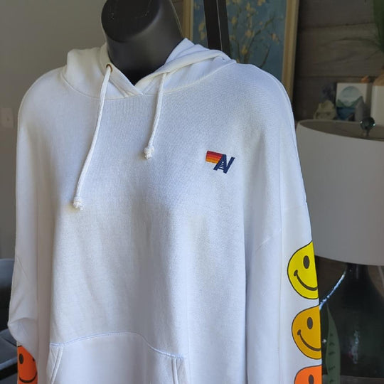 Aviator Nation smiley sunset relaxed oversized hoodie - Medium