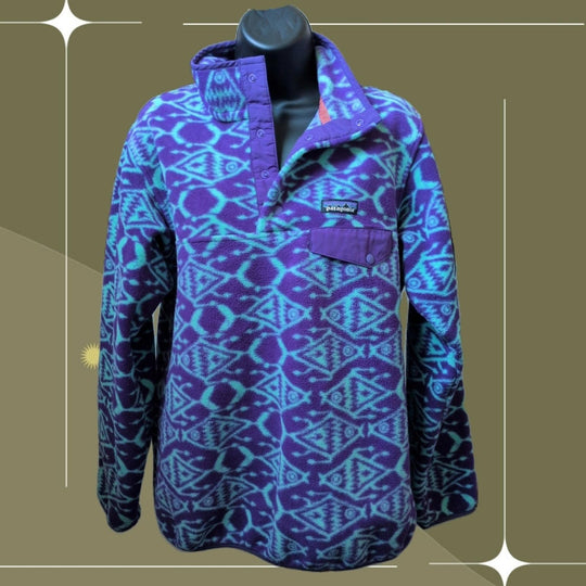 Patagonia Snap T Synchilla Sweater In Ikat Big Fish - Medium