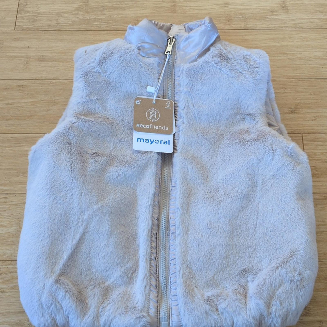 Mayoral Girls Reversible Puffer Vest -  4T
