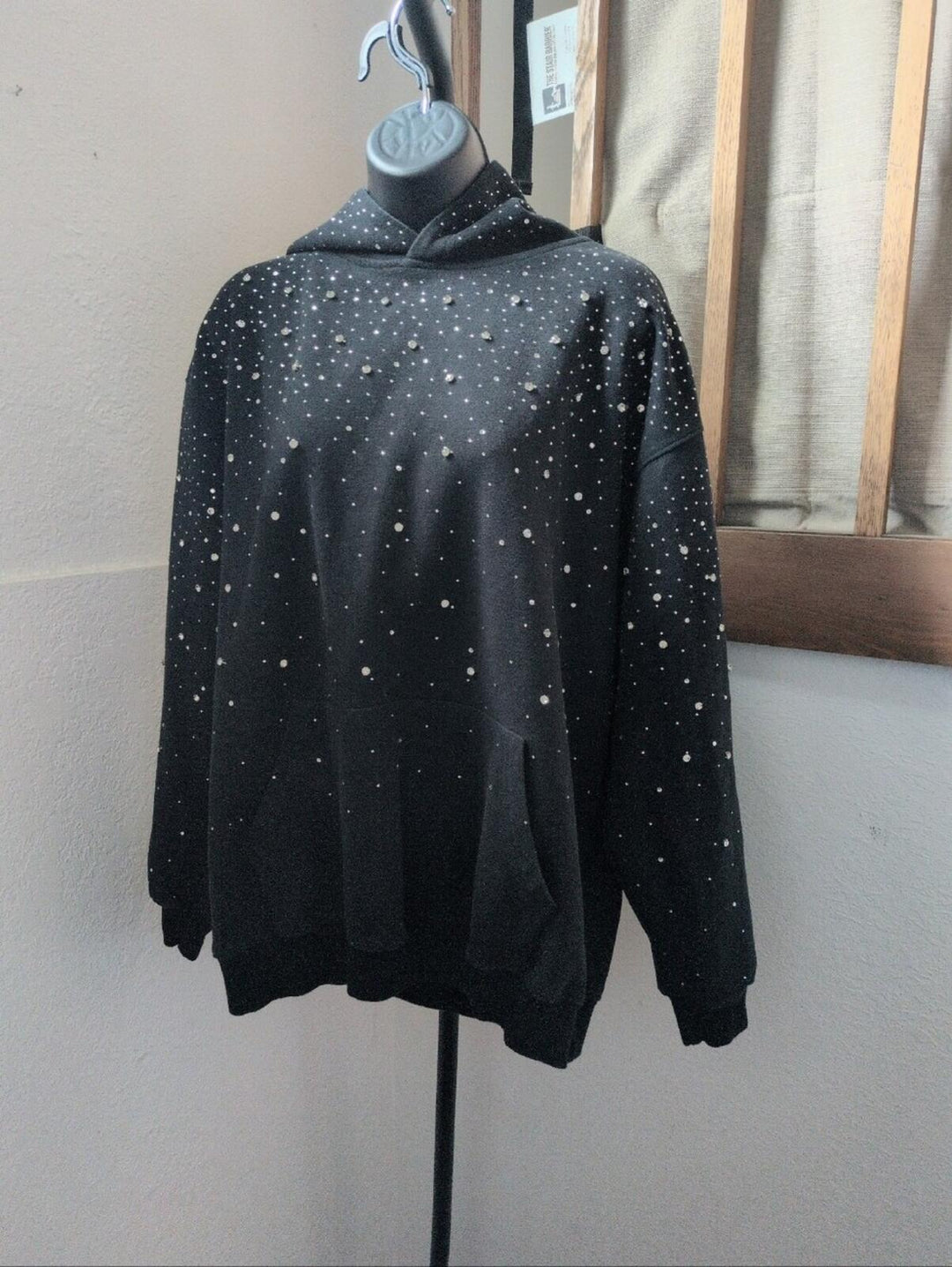 Tiktok Viral Vybes Galaxy Rhinestone Hoodie - L