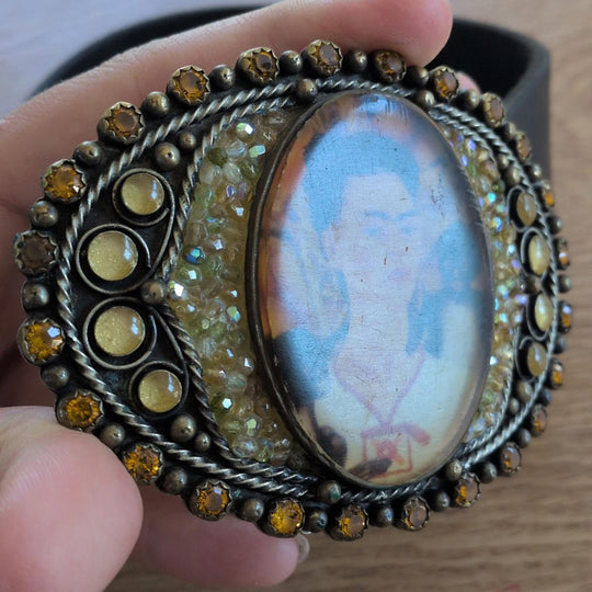 Frida Kahlo Saints And Angels Leather Belt Size 34 (Small)