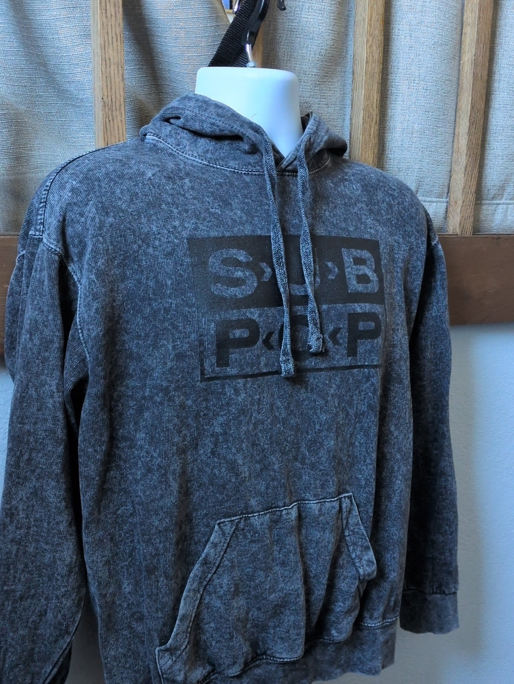 Y2k Subpop Records Acid Wash Hoodie Est. M