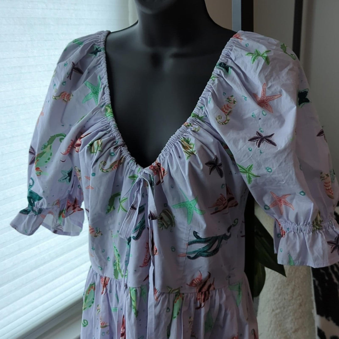 Hill House Ophelia midi sea creatures dress