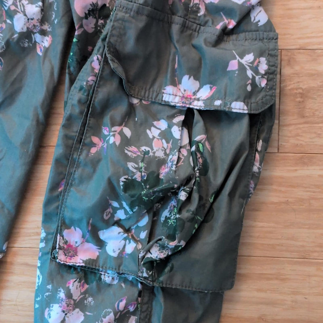 Free People Movement Mesmerize Me Pant In Green Pink Floral - Medium