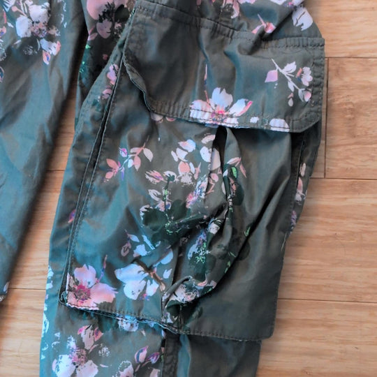 Free People Movement Mesmerize Me Pant In Green Pink Floral - Medium