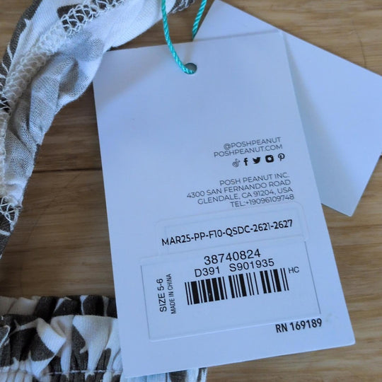 Girls Posh Peanut X Loft Palm Dress - 5T